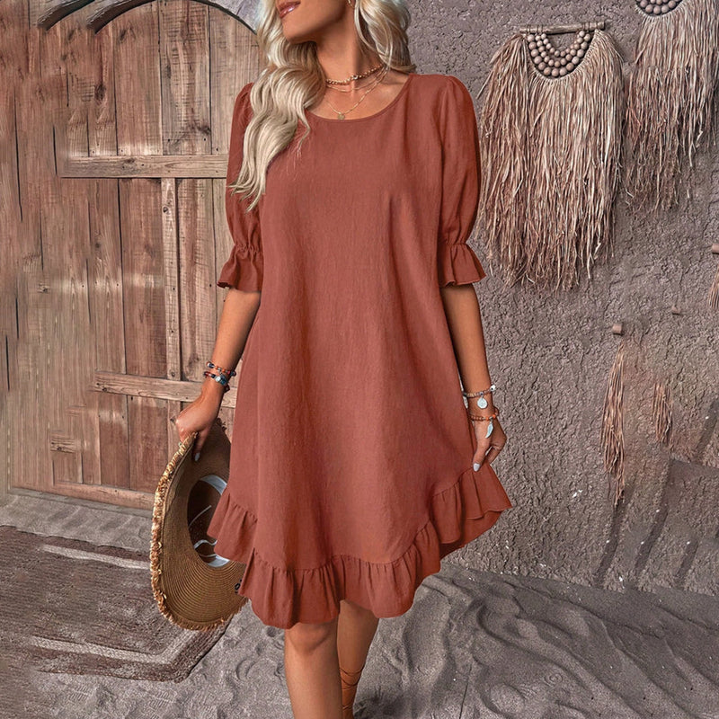 Elegantes Puffärmeln Kleid für stilvolle Anlässe