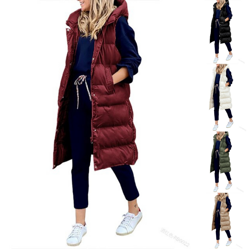 Lena - Stylische und warme lange Puffweste
