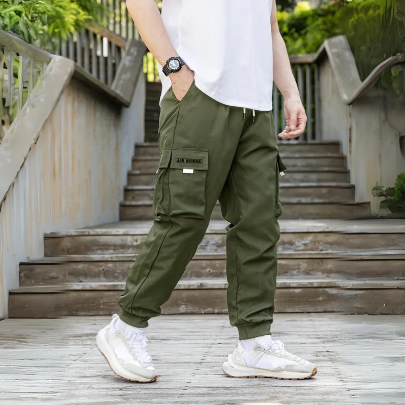 ATHANASIOS - Herren-Cargohose mit Kordelzug