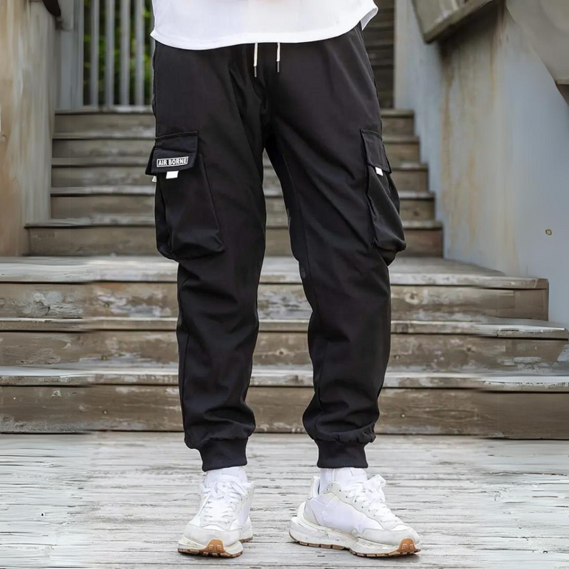 ATHANASIOS - Herren-Cargohose mit Kordelzug