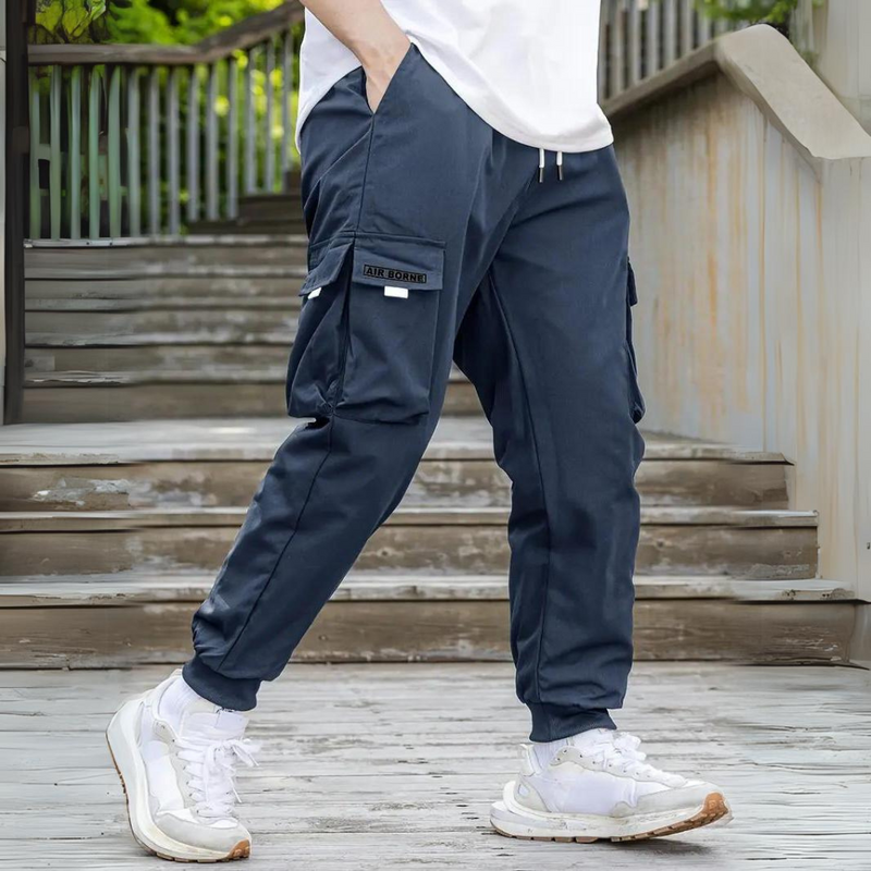 ATHANASIOS - Herren-Cargohose mit Kordelzug