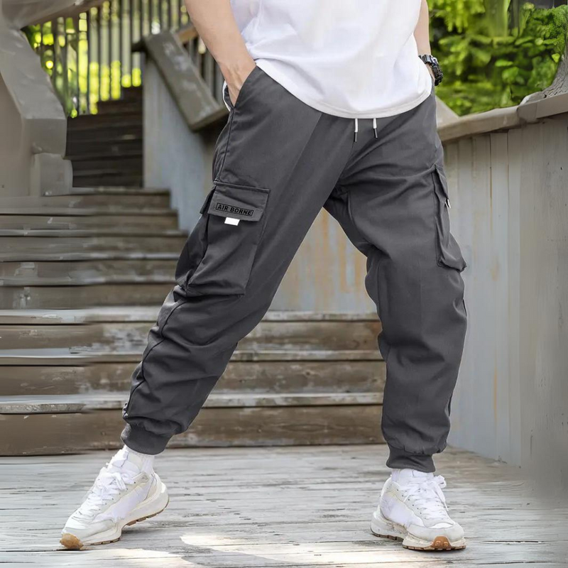 ATHANASIOS - Herren-Cargohose mit Kordelzug