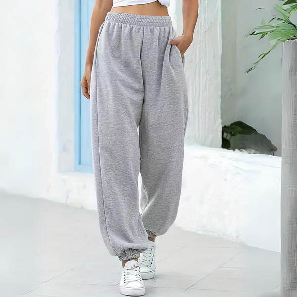 Damen Baggy Jogginghose mit hoher Taille