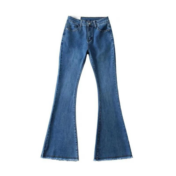 Elegante Hochtaillierte Schlaghose für Damen im Retro-Stil