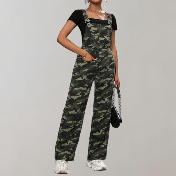 Bequemer und stilvoller Camouflage Damen Jumpsuit