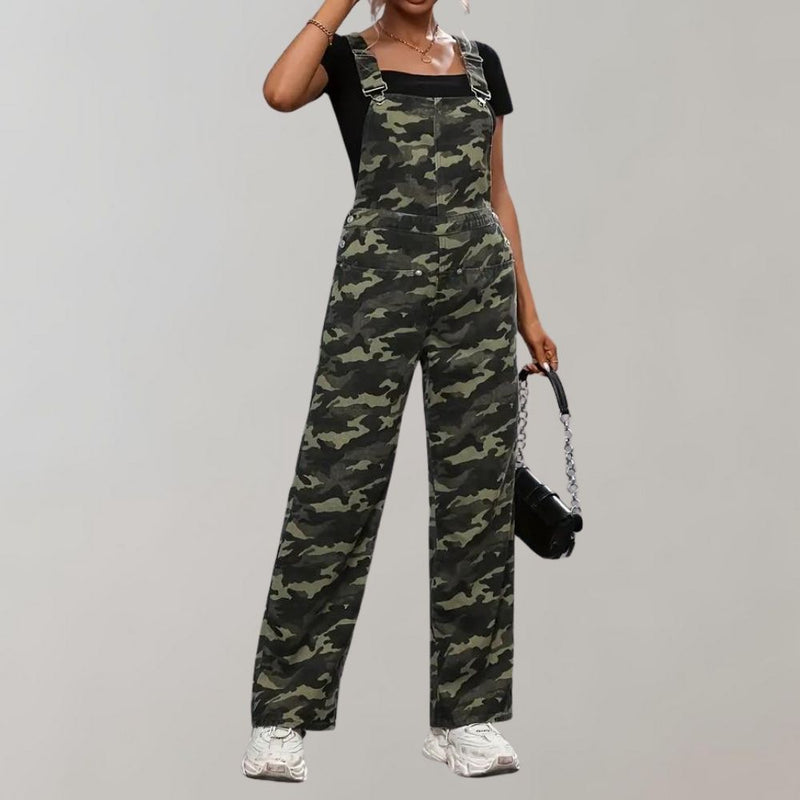 Bequemer und stilvoller Camouflage Damen Jumpsuit