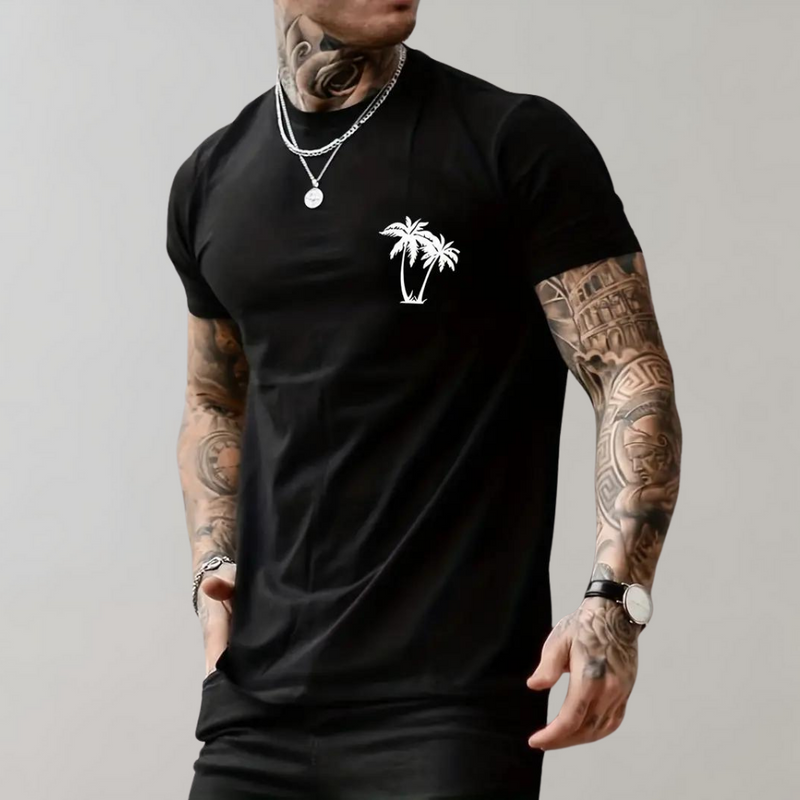 Lenn - Palmbaum-Grafik Herren T-Shirt