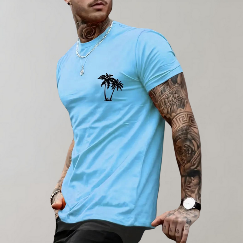 Lenn - Palmbaum-Grafik Herren T-Shirt