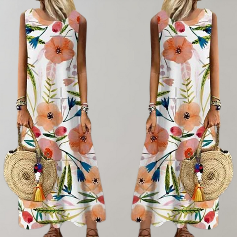 Elegante blumige Sommerkleid für stilbewusste Frauen