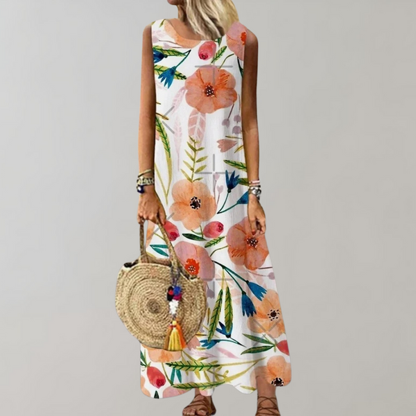 Elegante blumige Sommerkleid für stilbewusste Frauen