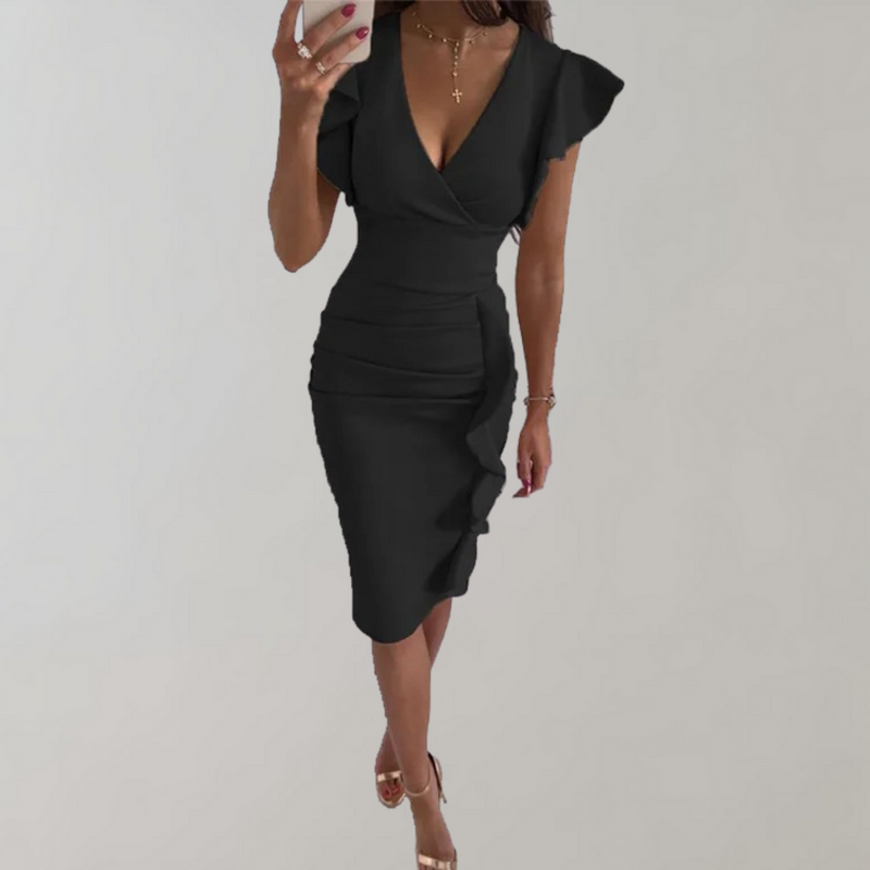Bequemes und elegantes Sommerkleid mit Blumenmuster