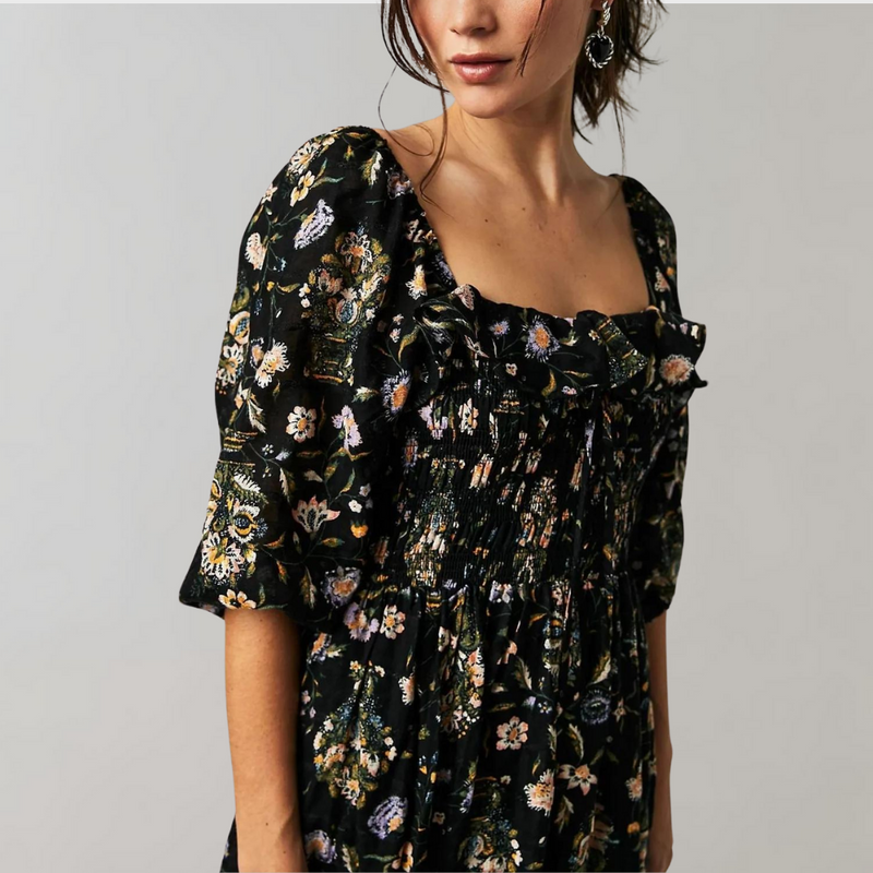 Elegantes Midi-Kleid mit Rüschen für jeden Anlass