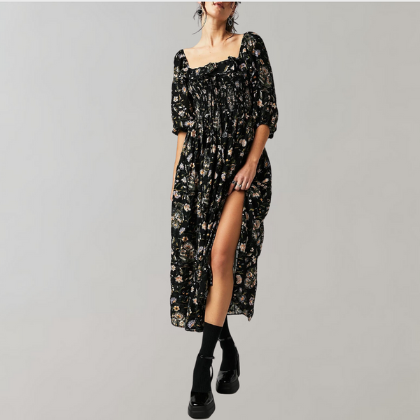 Elegantes Midi-Kleid mit Rüschen für jeden Anlass