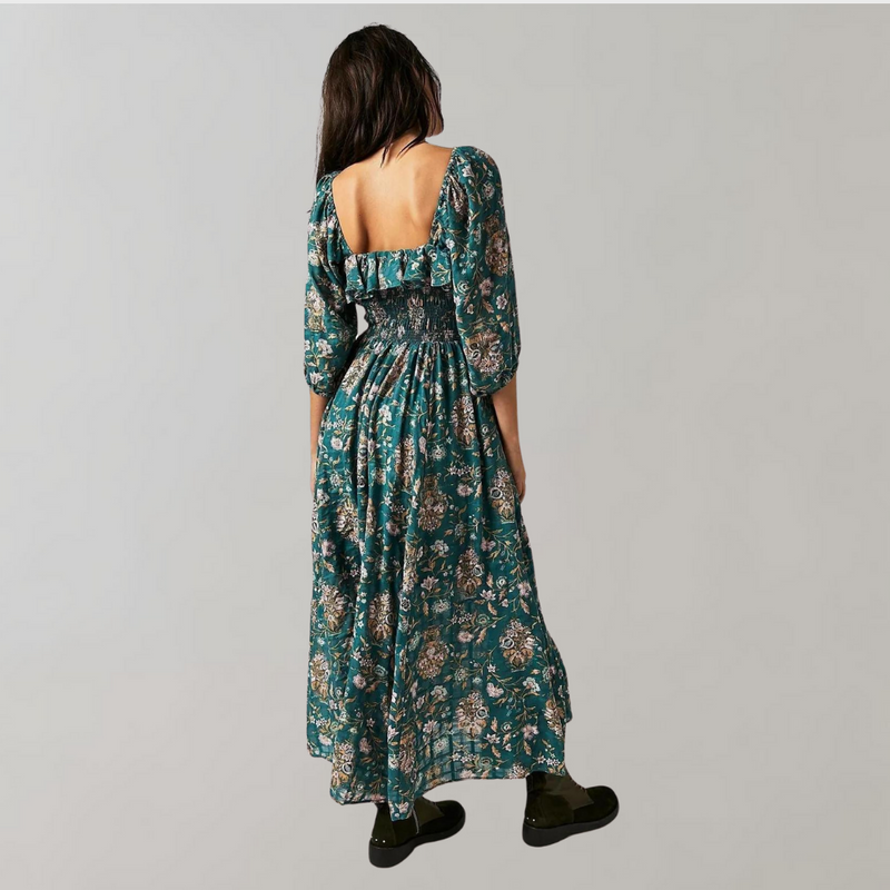Elegantes Midi-Kleid mit Rüschen für jeden Anlass
