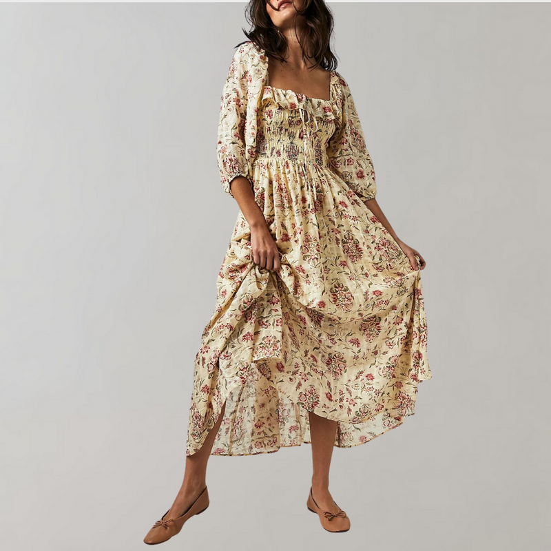 Elegantes Midi-Kleid mit Rüschen für jeden Anlass