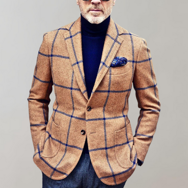 Elegante karierte Herrenblazer