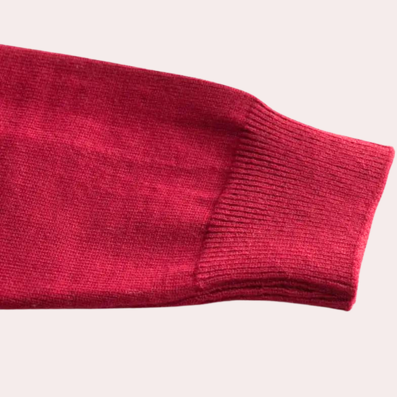 Bequemer roter Herrenpullover