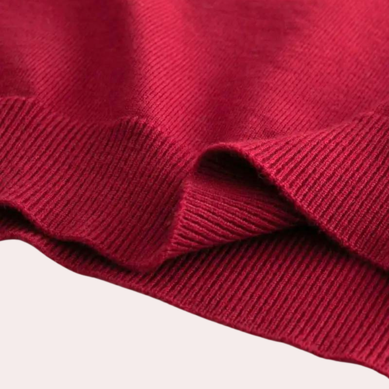 Bequemer roter Herrenpullover