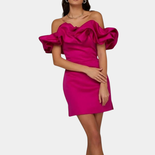 Ambre - Damen Mini-Kleid mit Rüschen