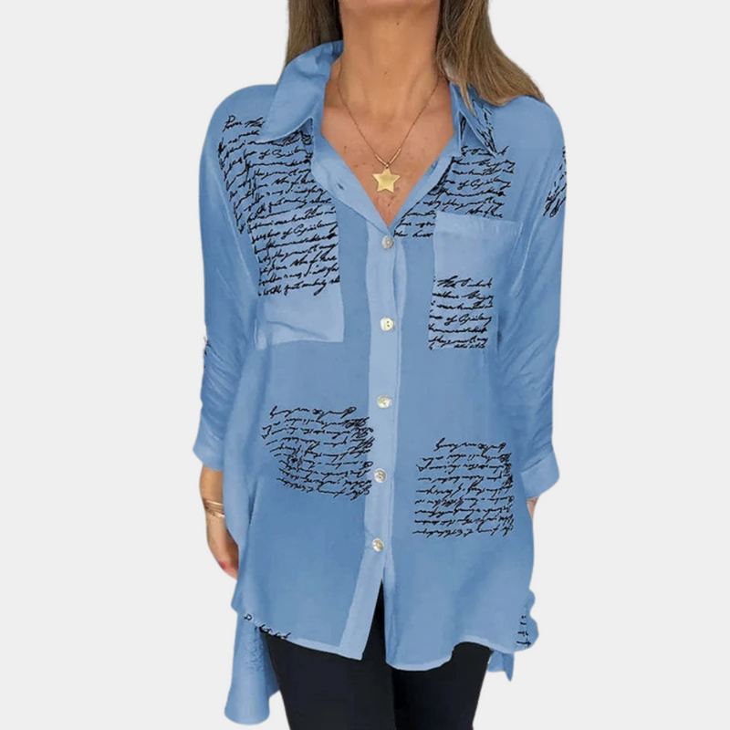 Elizah - Stylisches Letterpress-Shirt für Frauen