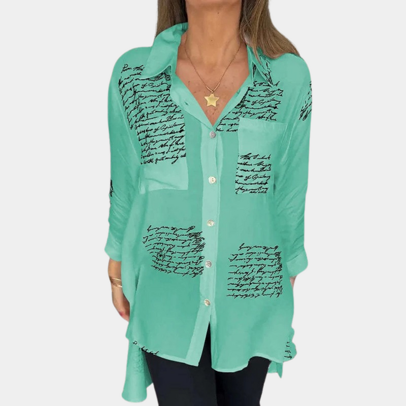 Elizah - Stylisches Letterpress-Shirt für Frauen