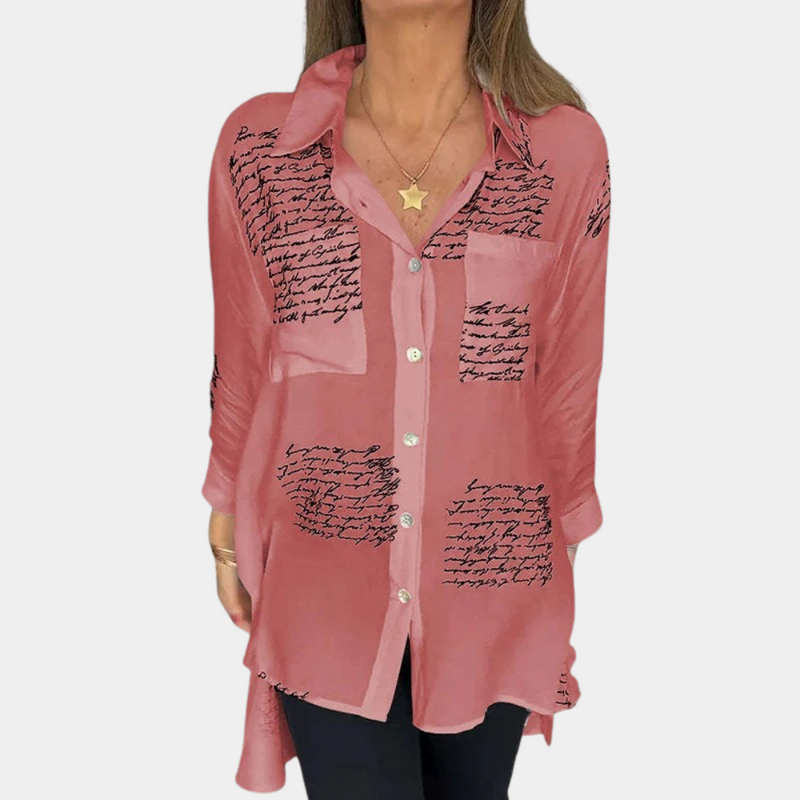 Elizah - Stylisches Letterpress-Shirt für Frauen