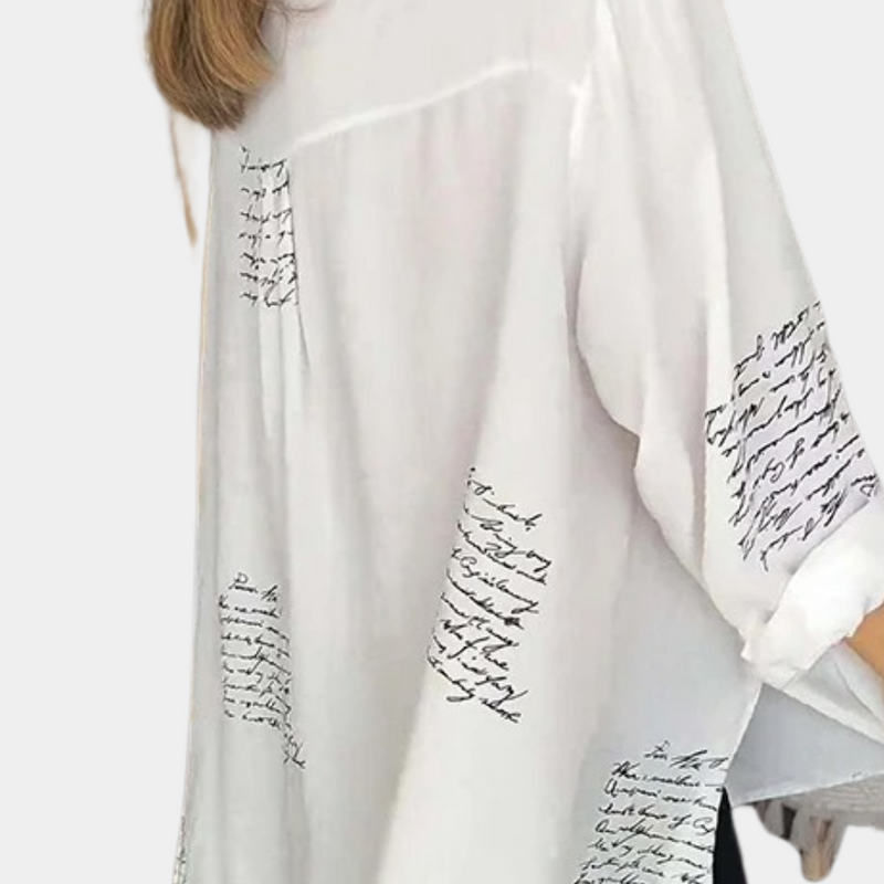 Elizah - Stylisches Letterpress-Shirt für Frauen