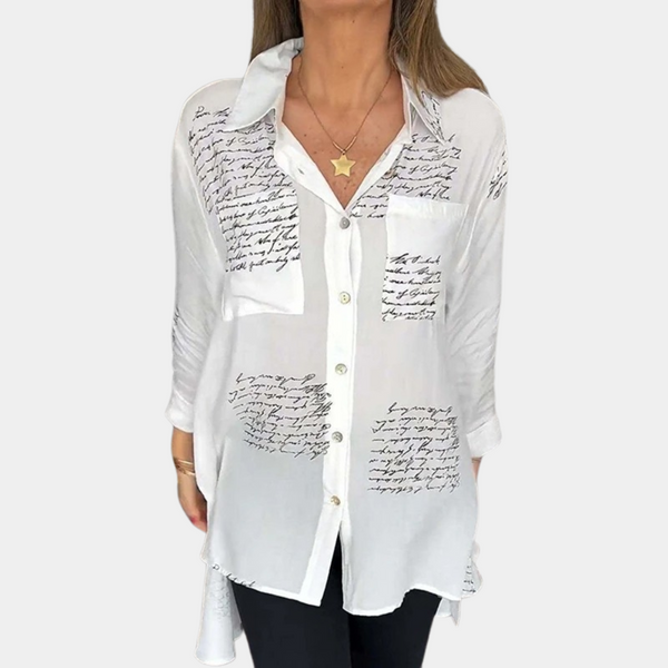 Elizah - Stylisches Letterpress-Shirt für Frauen