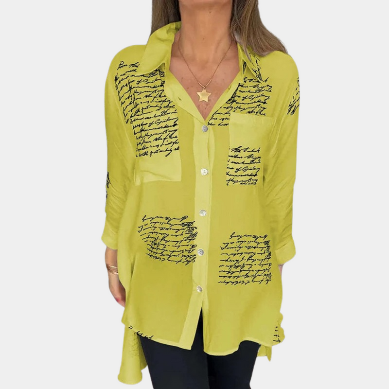 Elizah - Stylisches Letterpress-Shirt für Frauen