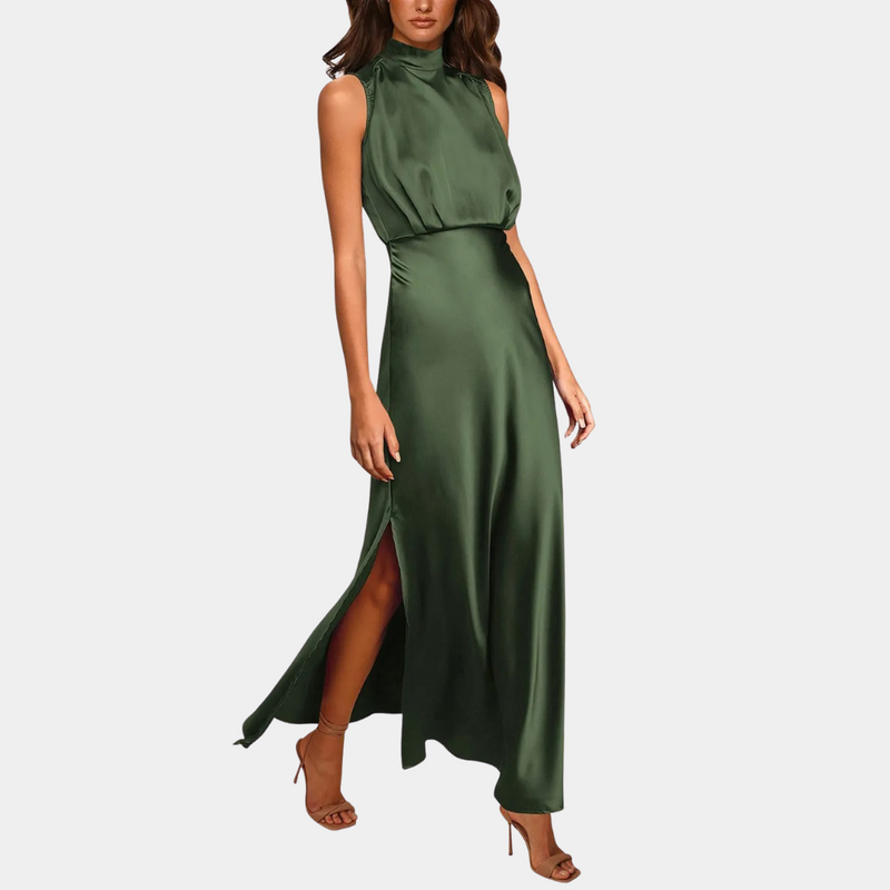 Elegante Damenkleid mit stilvollem Schnitt und Split