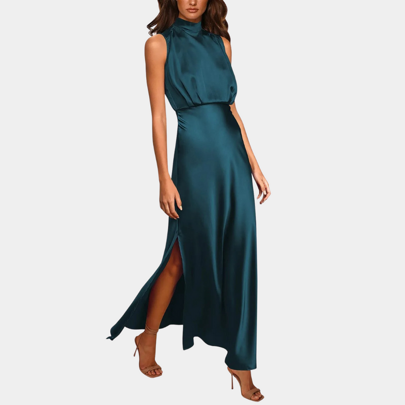 Elegante Damenkleid mit stilvollem Schnitt und Split