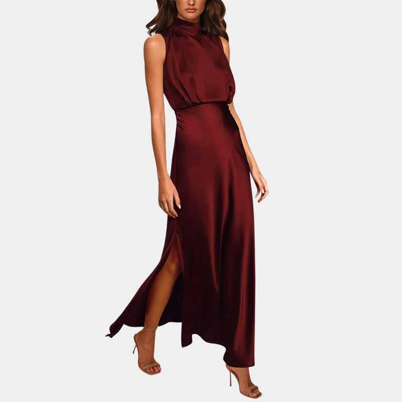 Elegante Damenkleid mit stilvollem Schnitt und Split