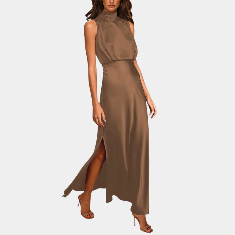 Elegante Damenkleid mit stilvollem Schnitt und Split