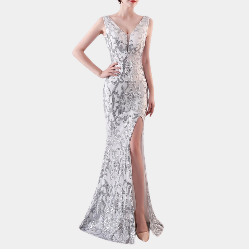 Elegantes Damenkleid mit zarten Spitzenakzenten