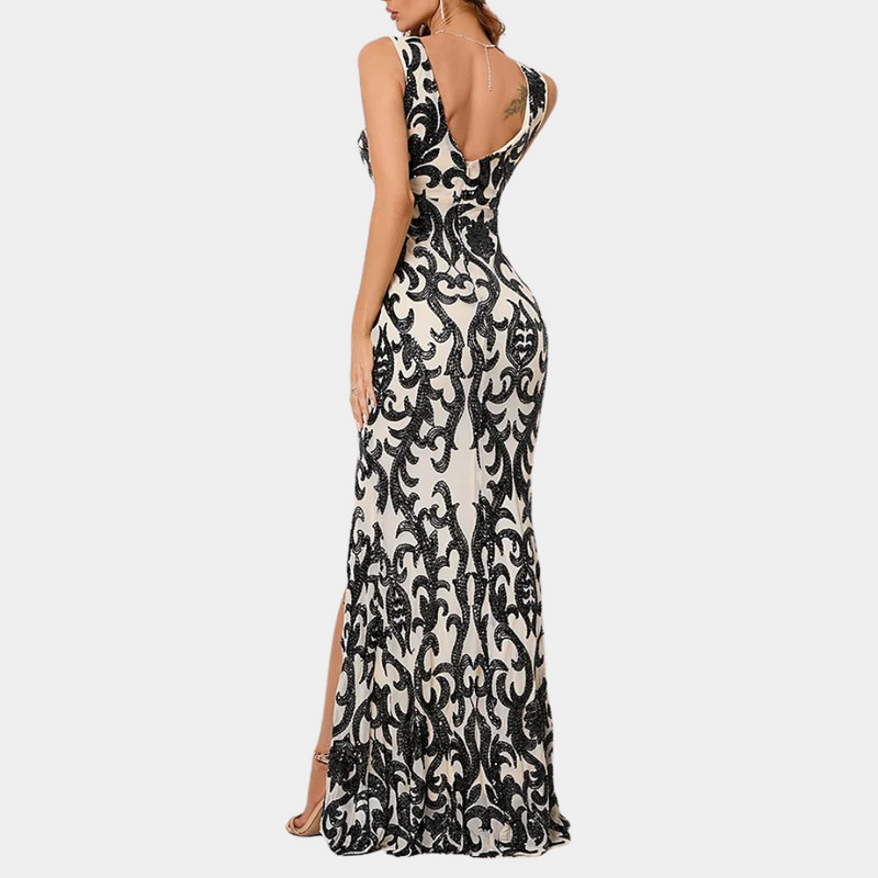 Elegantes Damenkleid mit zarten Spitzenakzenten