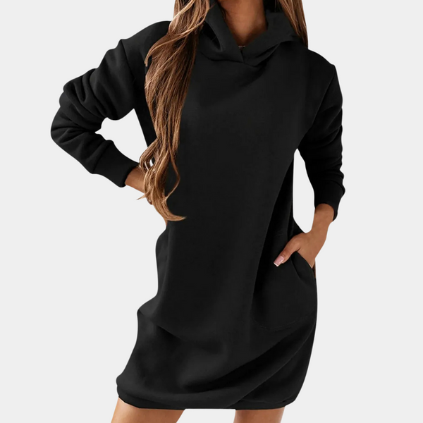 Francine - Bequemes Damenkleid mit Kapuze
