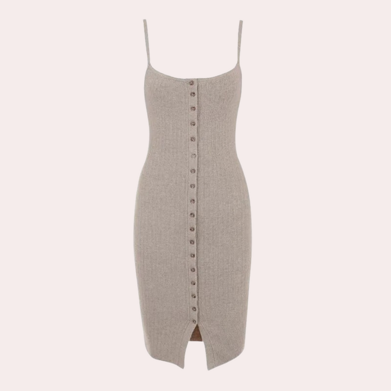 Jade - Strickkleid für Damen mit Knöpfen