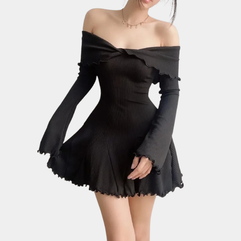Joelene - Strickkleid für Damen mit Off-Shoulder