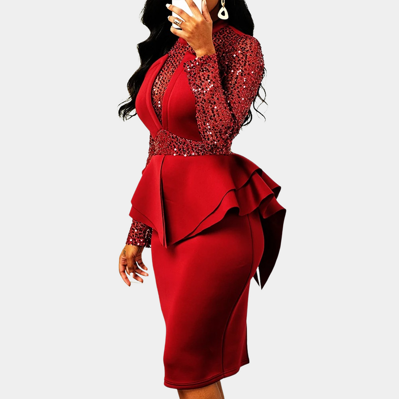 Lucile - Stilvolles Bodycon-Damenkleid mit Pailletten