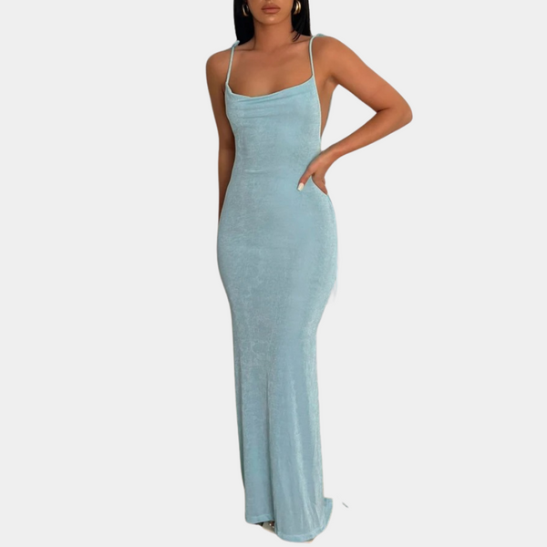 Elegantes Maxi-Kleid für Damen mit offenem Rücken