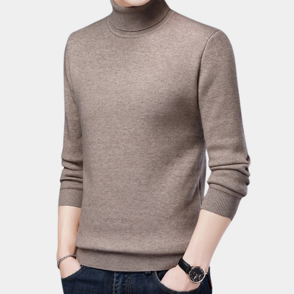 Elegante warme Herrenpullover mit Kragen
