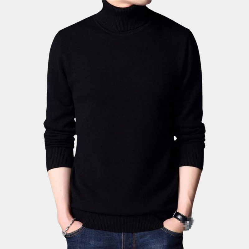 Elegante warme Herrenpullover mit Kragen