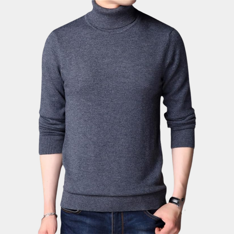 Elegante warme Herrenpullover mit Kragen