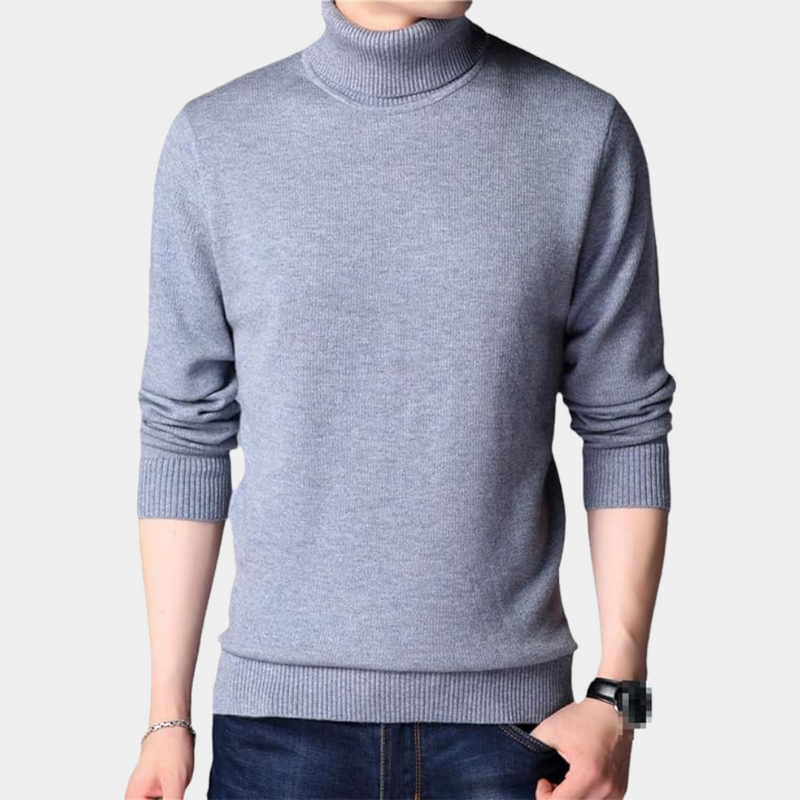 Elegante warme Herrenpullover mit Kragen