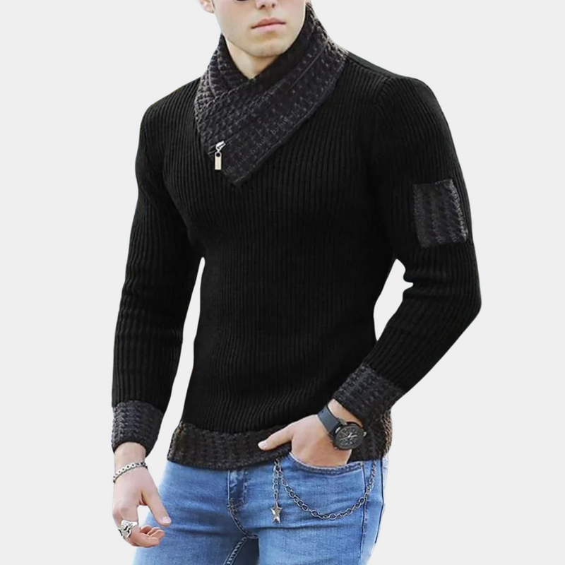 Elegante, warme Herrenstrickjacke