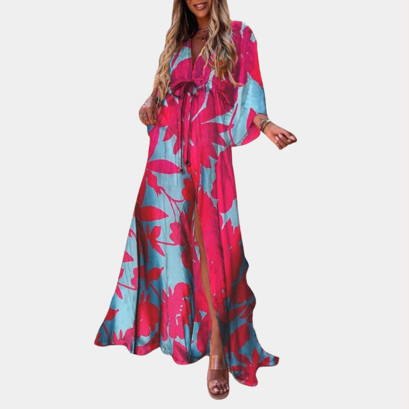 Elegantes Damen-Maxikleid mit V-Ausschnitt für jeden Anlass