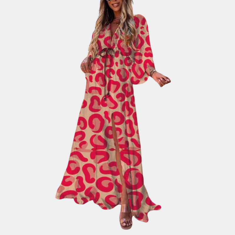 Elegantes Damen-Maxikleid mit V-Ausschnitt für jeden Anlass