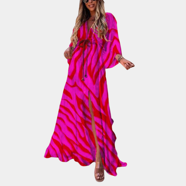 Elegantes Damen-Maxikleid mit V-Ausschnitt für jeden Anlass