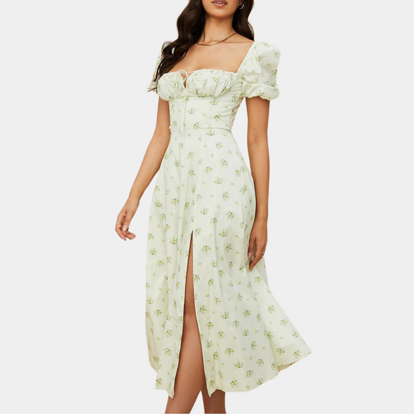 Elegantes geblümtes Damenkleid mit bequemer Passform