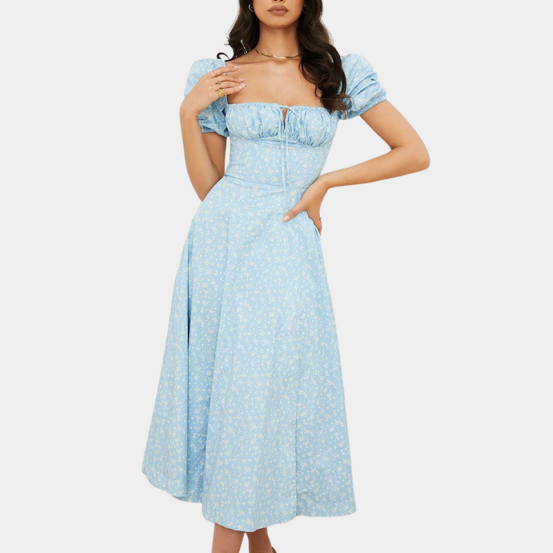 Elegantes geblümtes Damenkleid mit bequemer Passform
